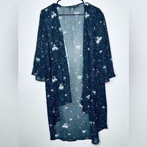Women’s Always Indigo Space Kimono Cardigan